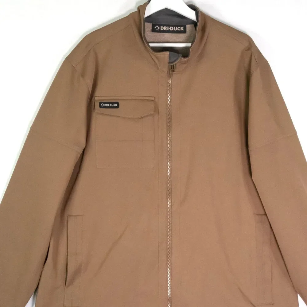 DRI DUCK Ace Woven Jacket Soft Stretch 5327 Field Khaki Brown Men's Size XL